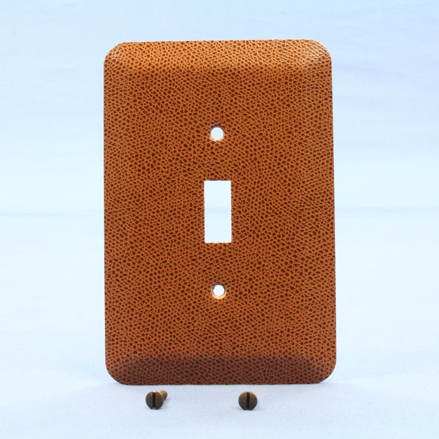 5 Leviton Brown Leather Print Switch Covers Oversize Toggle Wallplates 89301-BRL