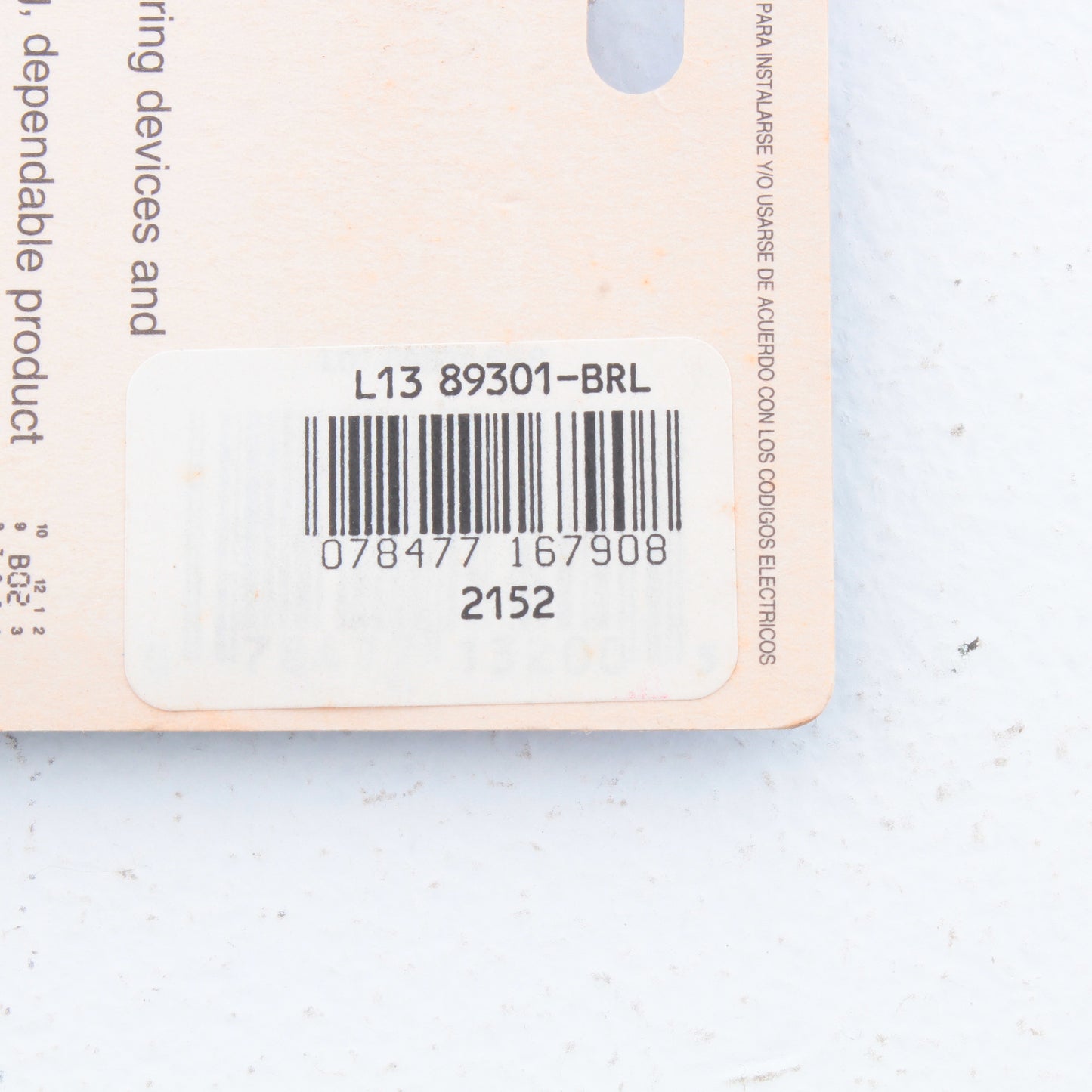 Leviton 89301-BRL Tan Leather 1-Gang Toggle Switch Metal Oversize Wallplate