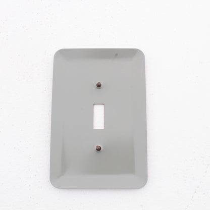Leviton 89301-BRL Tan Leather 1-Gang Toggle Switch Metal Oversize Wallplate