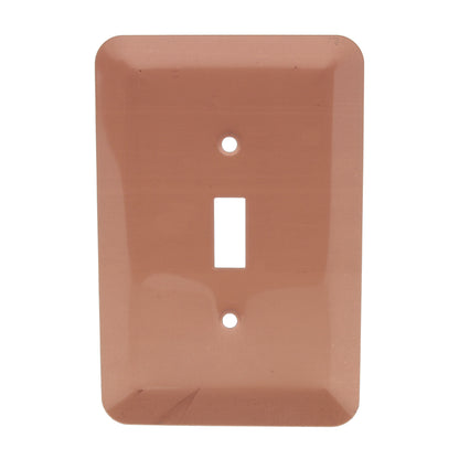 Leviton 89301-COP Copper Metal 1-Gang Oversize Toggle Switch Wallplates 5-pack