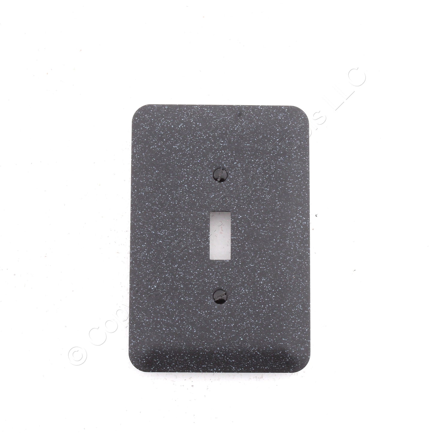 Leviton 89301-GBL Black Granite 1-Gang Toggle Metal Oversize Wallplate Cover 5pc
