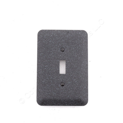Leviton 89301-GBL Black Granite 1-Gang Toggle Metal Oversize Wallplate Cover 5pc