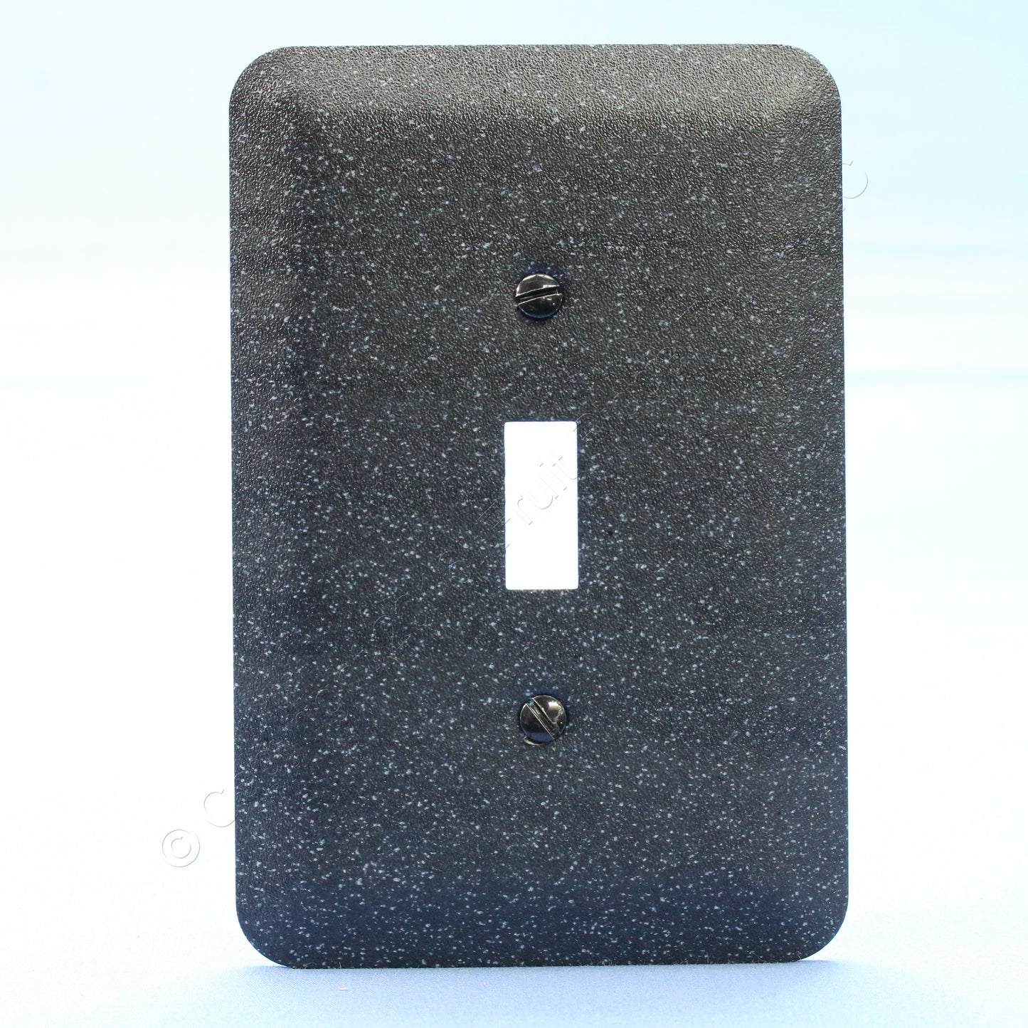Leviton 89301-GBL Black Granite Metal 1-Gang Toggle Wallplate Oversize Cover