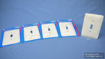 Leviton 89301-IML Ivory Marble 1-Gang Toggle Metal Oversize Wallplate Cover 5pcs