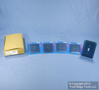 Leviton 89301-MBL Metallic Blue 1-Gang Toggle Metal Oversize Wallplate Cover 5pc