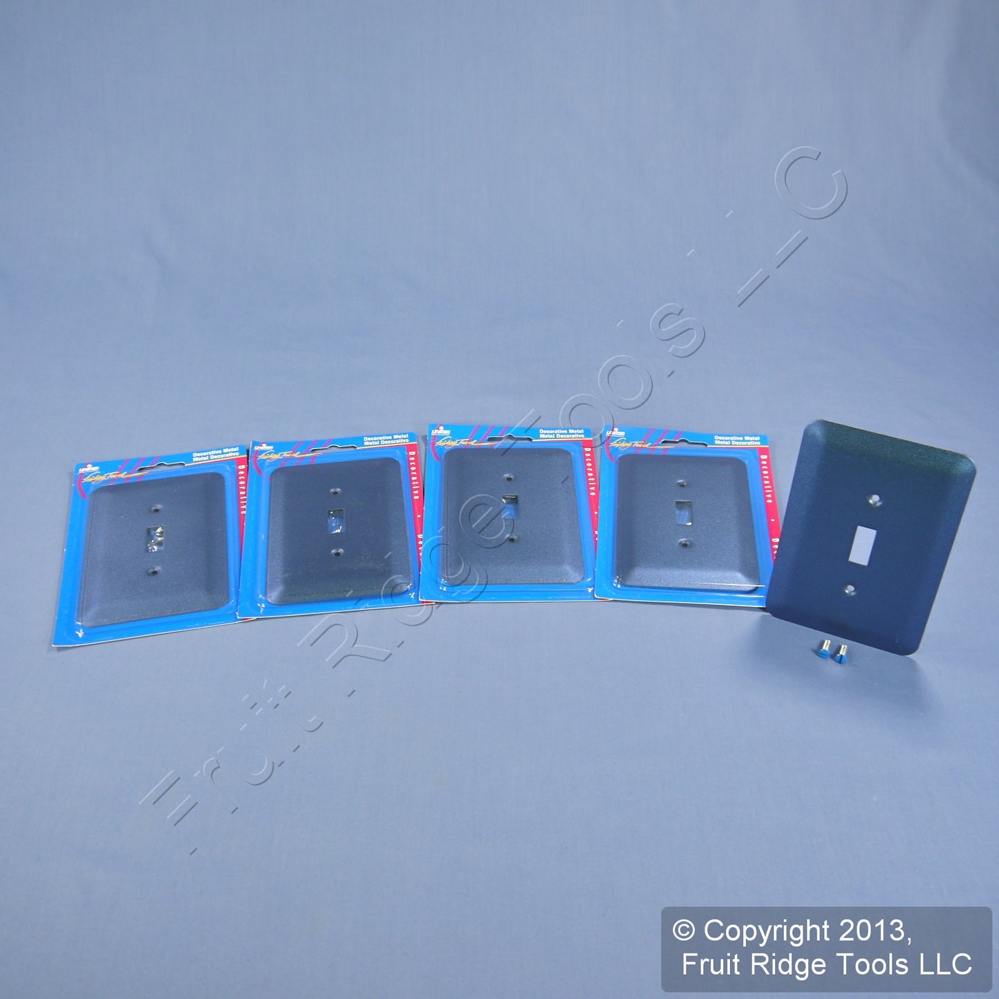 Leviton 89301-MBL Metallic Blue 1-Gang Toggle Metal Oversize Wallplate Cover 5pc