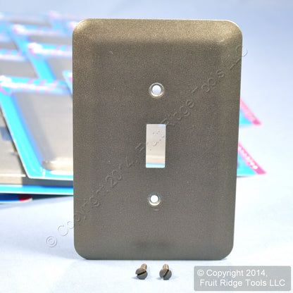 Leviton 89301-MBR Metallic Brown 1-Gang Toggle Metal Oversize Wallplates 50pcs