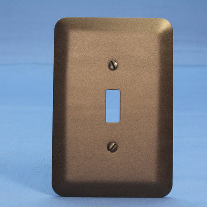 Leviton 89301-MBR Bronze 1-Gang Toggle Switch Metal Oversize Wallplate Cover