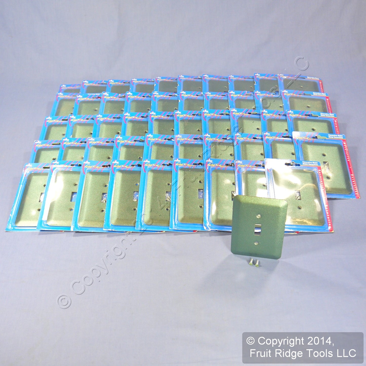 Leviton 89301-MGR Metallic Green 1-Gang Oversize Toggle Switch Wallplates 50pcs
