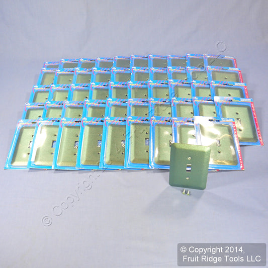 Leviton 89301-MGR Metallic Green 1-Gang Oversize Toggle Switch Wallplates 50pcs
