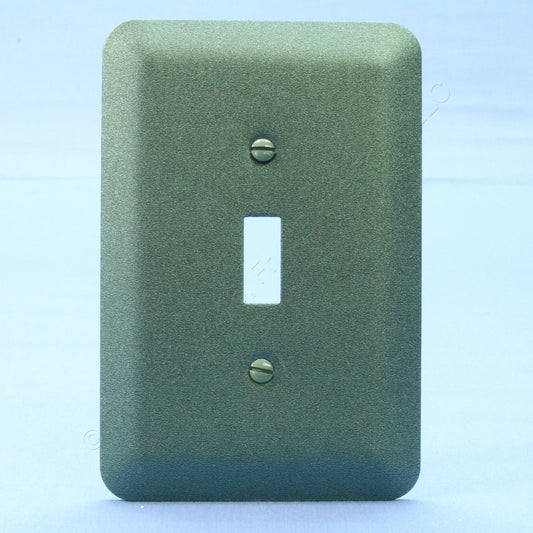 Leviton 89301-MGR Metallic Green Metal 1-Gang Toggle Oversize Wallplate Cover