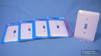Leviton 89301-PNK Pink Iridescent 1-Gang Toggle Metal Oversize Wallplates 5pcs