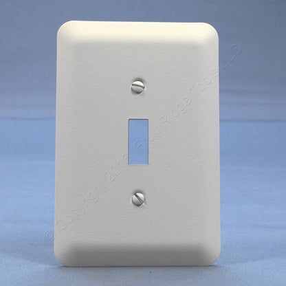 Leviton White Toggle Switch Cover Oversized Metal Wallplate Switchplate 89301-WH
