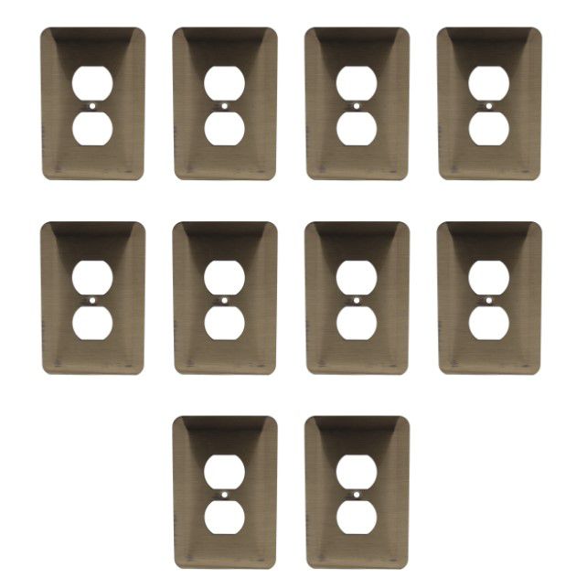 Leviton 89303-ATB Antique Brass 1-Gang Duplex Outlet Receptacle Wallplates 10pcs