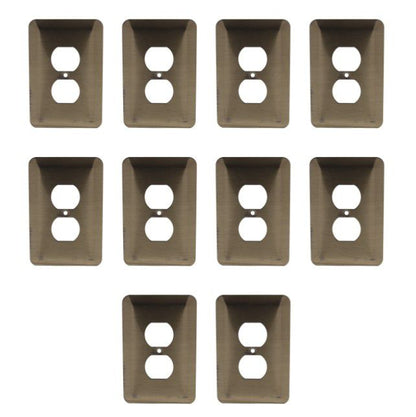 Leviton 89303-ATB Antique Brass 1-Gang Duplex Outlet Receptacle Wallplates 10pcs
