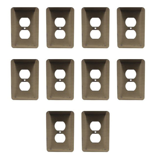 Leviton 89303-ATB Antique Brass 1-Gang Duplex Outlet Receptacle Wallplates 10pcs