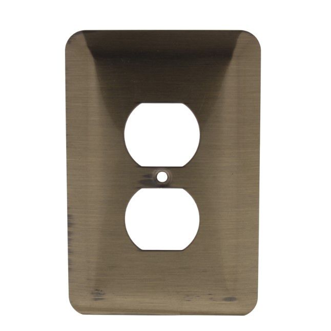 Leviton 89303-ATB Antique Brass 1-Gang Duplex Outlet Receptacle Wallplates 10pcs