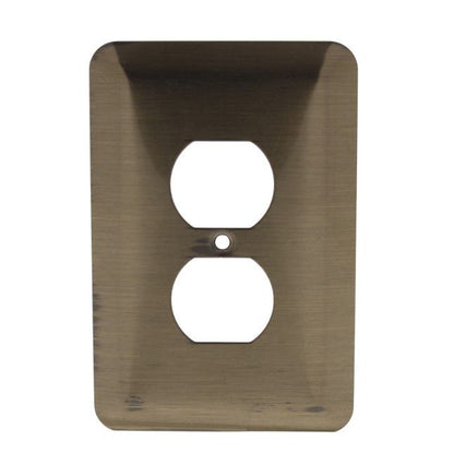 5 Leviton Jumbo Antique Brass Receptacle Wallplate Outlet Covers 89303-ATB