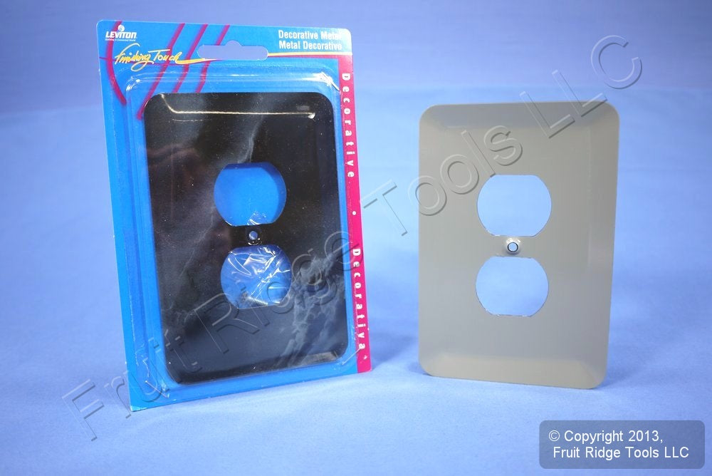Leviton 89303-BML Black Marble 1-Gang Duplex Metal Oversize Wallplate Cover 5pcs