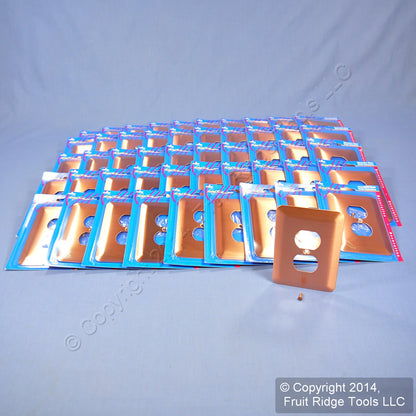 Leviton 89303-COP Oversize 1-Gang Copper Outlet Receptacle Cover Wallplate 50pcs