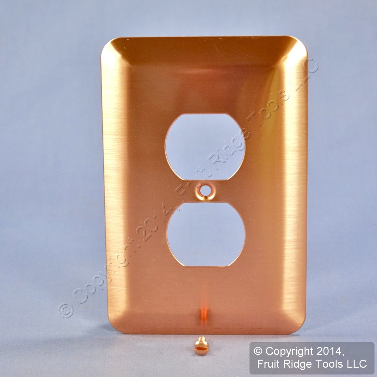 Leviton 89303-COP Jumbo Copper Outlet Cover Metal Oversize Receptacle Wallplate