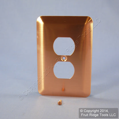 Leviton 89303-COP Copper 1-Gang Duplex Metal Oversize Wallplate Cover 10-pack
