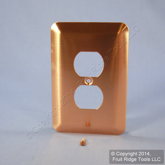 Leviton 89303-COP Copper 1-Gang Duplex Metal Oversize Wallplate Cover 10-pack