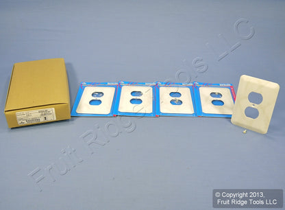 Leviton 89303-IML Ivory Marble 1-Gang Duplex Metal Oversize Wallplate Cover 5pcs
