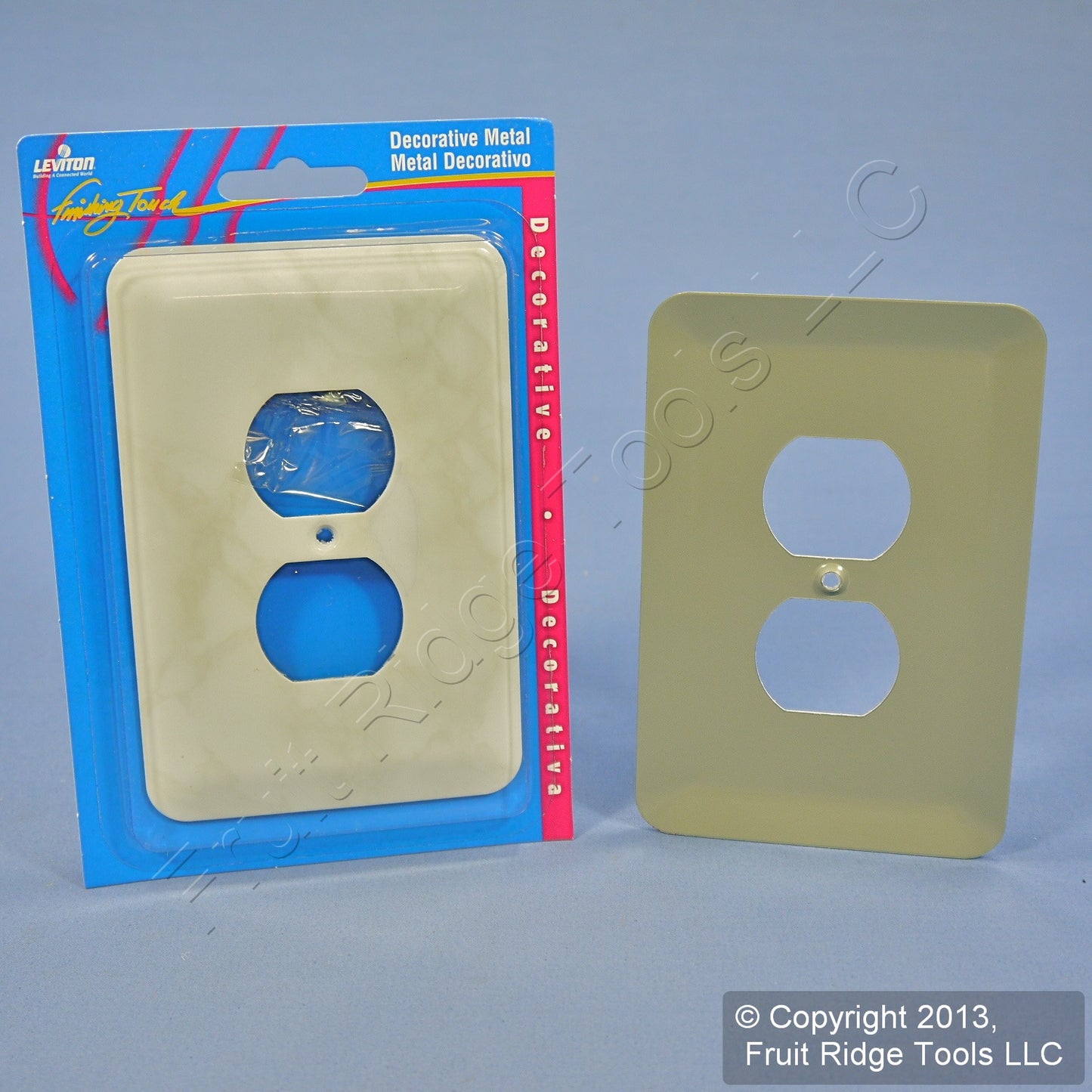 Leviton 89303-IML Ivory Marble 1-Gang Duplex Metal Oversize Wallplate Cover 5pcs