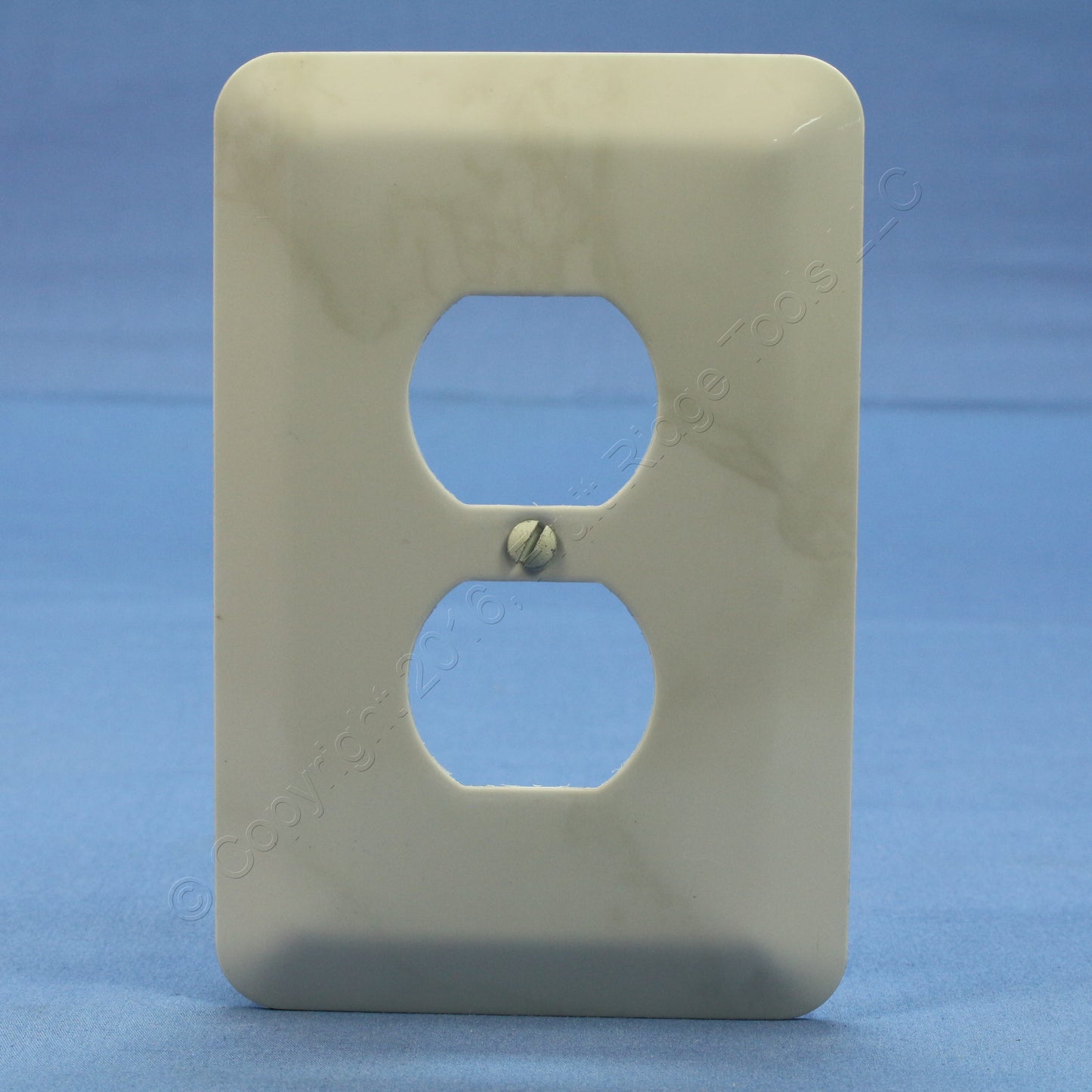 Leviton Jumbo Ivory Marble Steel Outlet Cover Oversize Receptacle 89303-IML