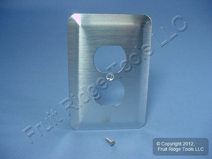 Leviton Jumbo Satin Chrome Outlet Cover Oversize Receptacle Wallplate 89303-SSS
