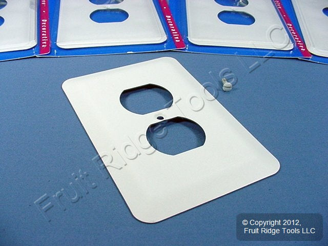 5 Leviton Jumbo White Metal Outlet Cover Oversize Receptacle Wallplates 89303-WH