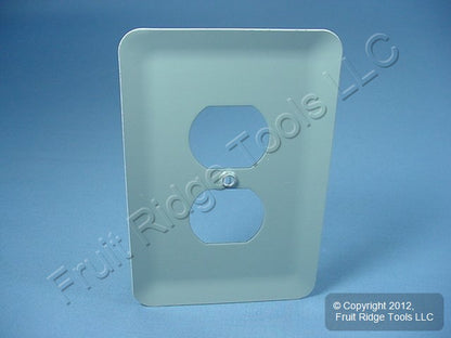 Leviton 89303-WH White Jumbo Metal Duplex Receptacle Oversize Wallplate Cover