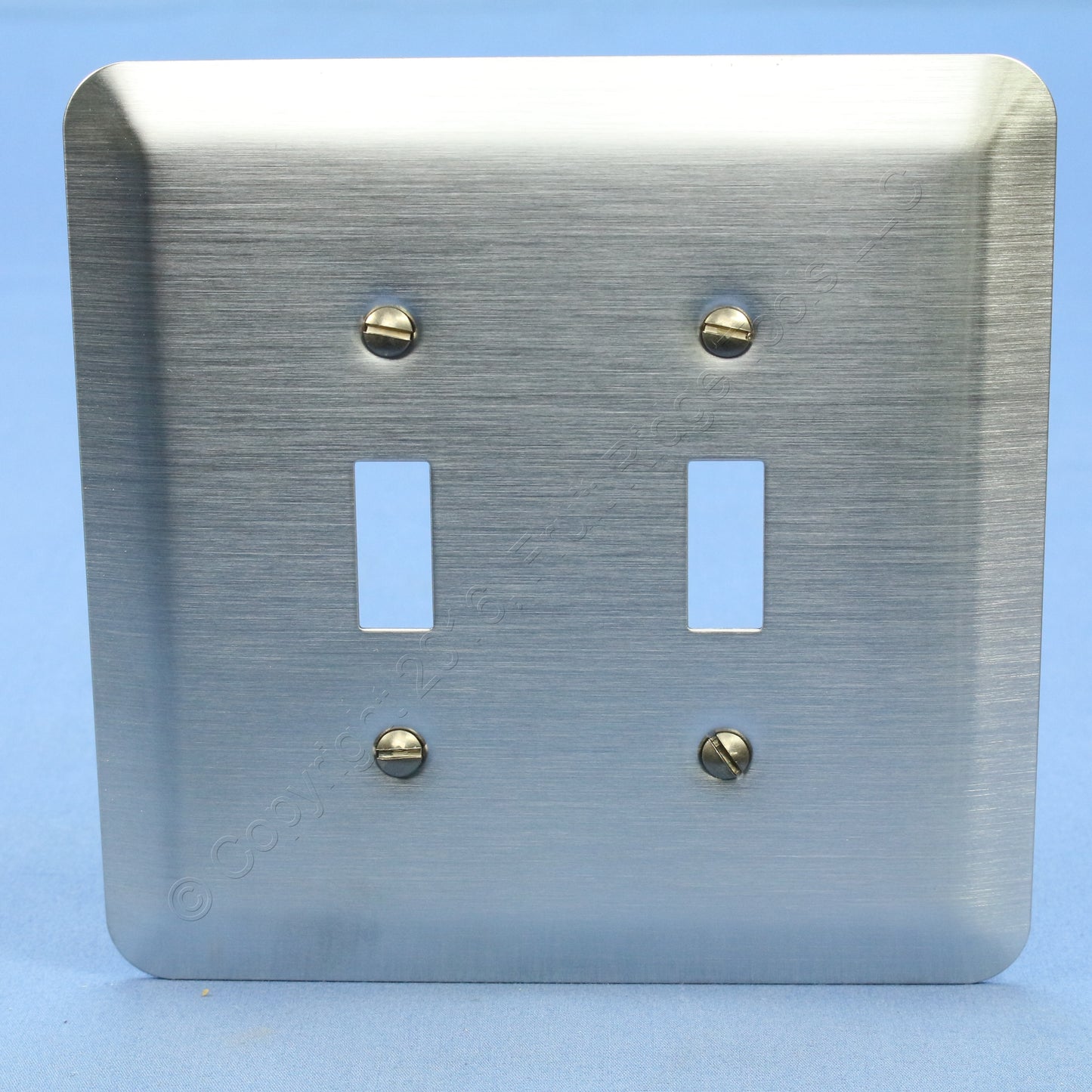 Leviton 89309-SSS Satin Chrome 2G Jumbo Switch Cover Oversize Toggle Wallplate