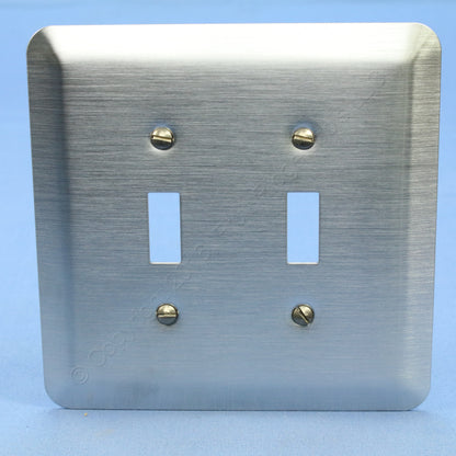 Leviton 89309-SSS Satin Chrome 2G Jumbo Switch Cover Oversize Toggle Wallplate