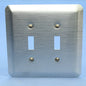 Leviton 89309-SSS Satin Chrome 2G Jumbo Switch Cover Oversize Toggle Wallplate