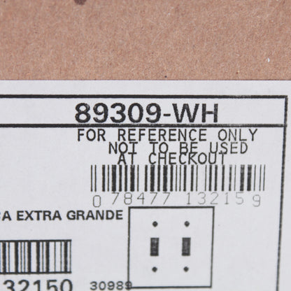 Leviton 89309-WH 2-Gang Jumbo White Switch Cover Oversize Toggle Wallplates 5pcs