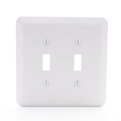 Leviton 89309-WH 2-Gang Jumbo White Switch Cover Oversize Toggle Wallplates 5pcs
