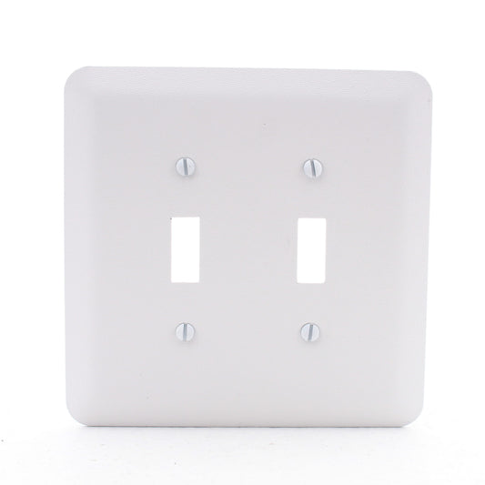 Leviton 89309-WH 2-Gang Jumbo White Switch Cover Oversize Toggle Wallplates 5pcs