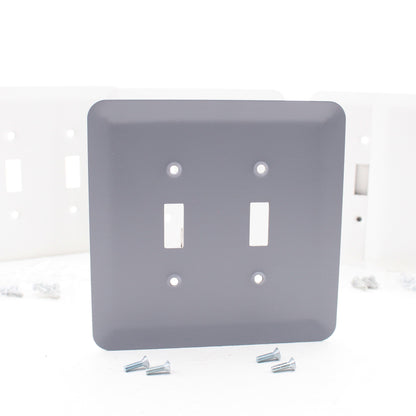 Leviton 89309-WH 2-Gang Jumbo White Switch Cover Oversize Toggle Wallplates 5pcs