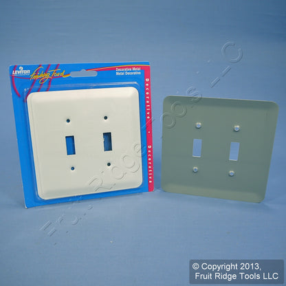 Leviton 89309-WH 2-Gang Jumbo White Switch Cover Oversize Toggle Wallplates 5pcs