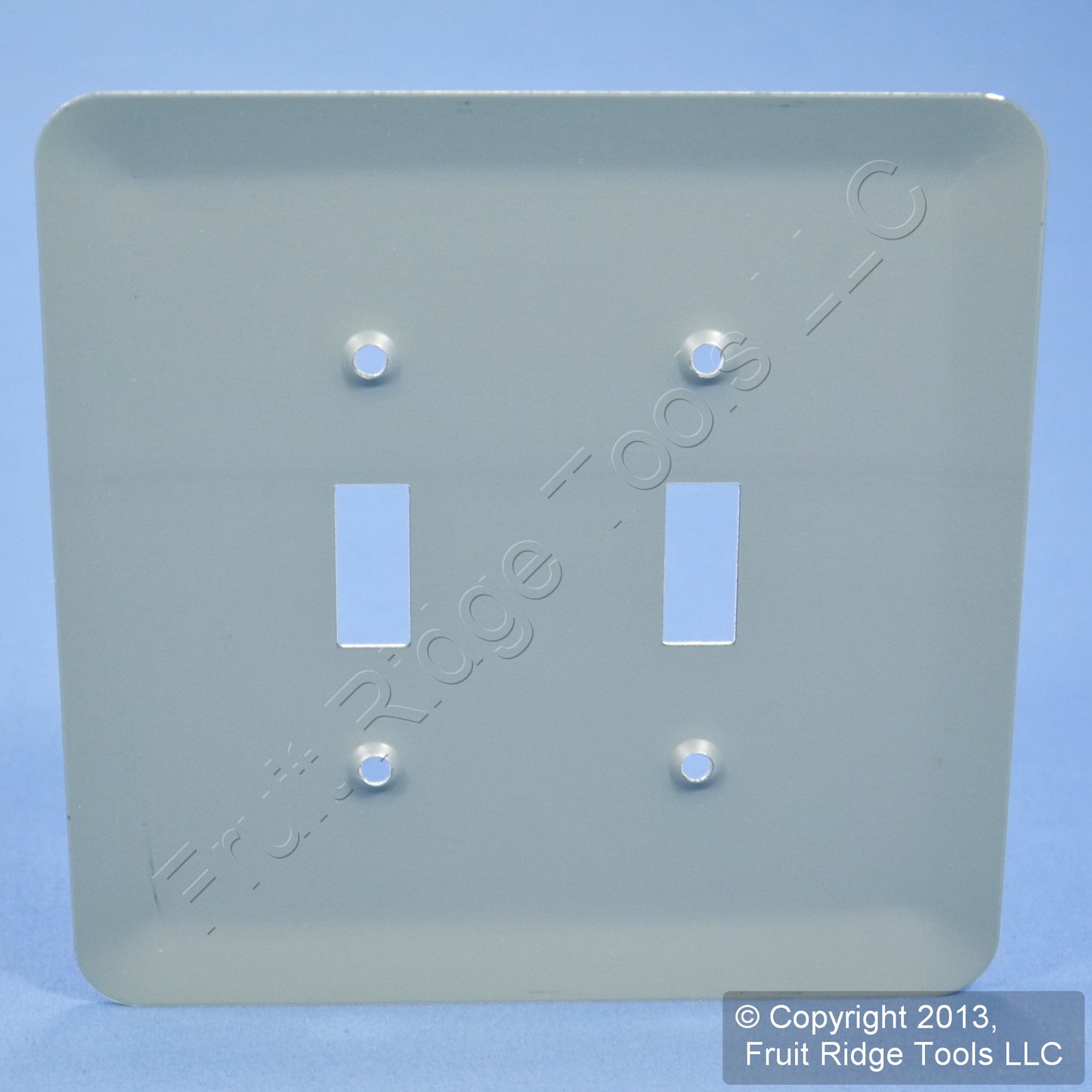 Leviton 89309-WH White Vinyl 2-Gang Toggle Switch Metal Oversize Wallplate Cover