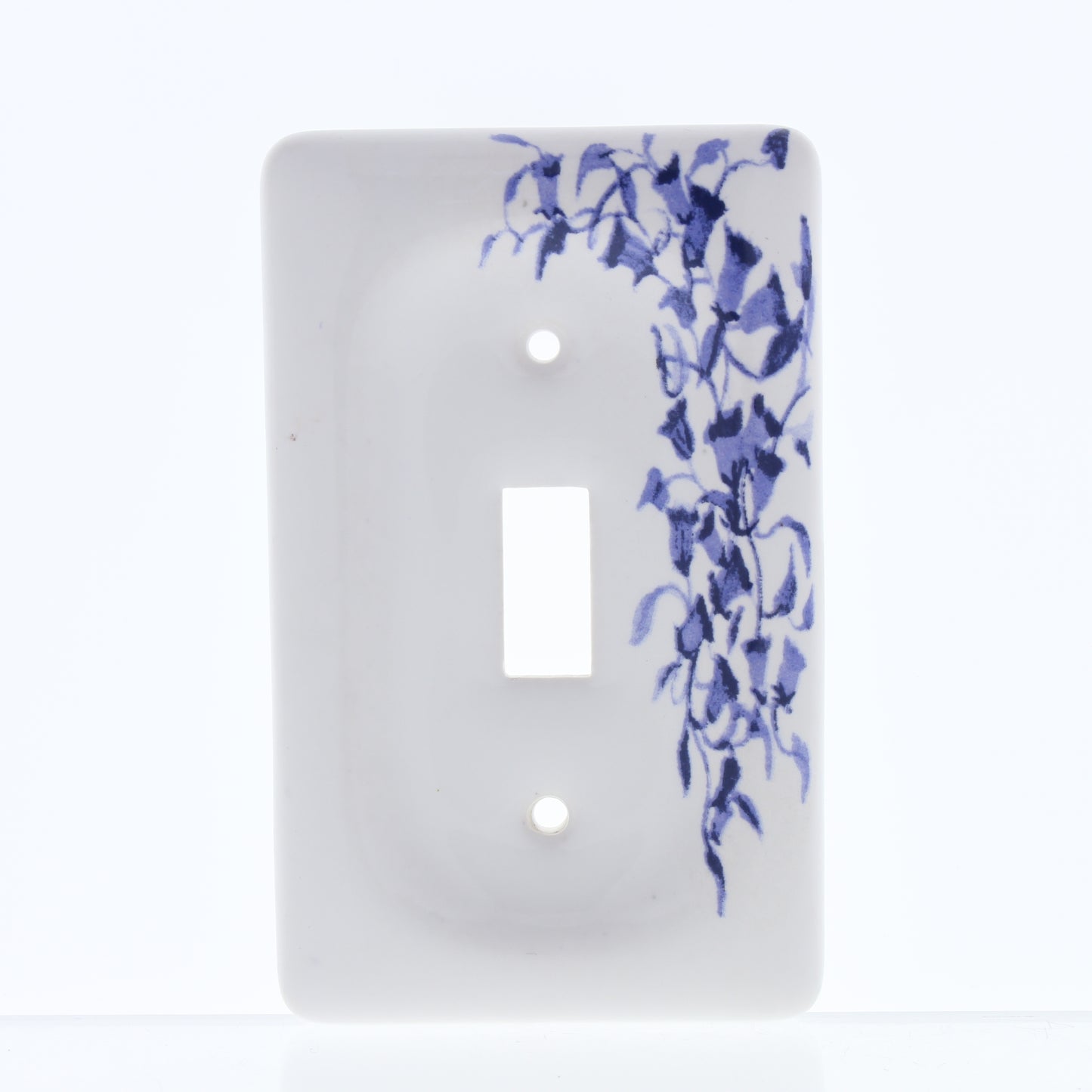 Leviton Blue Flower Porcelain Switch Cover Wall Plate Switchplate 89501-BL