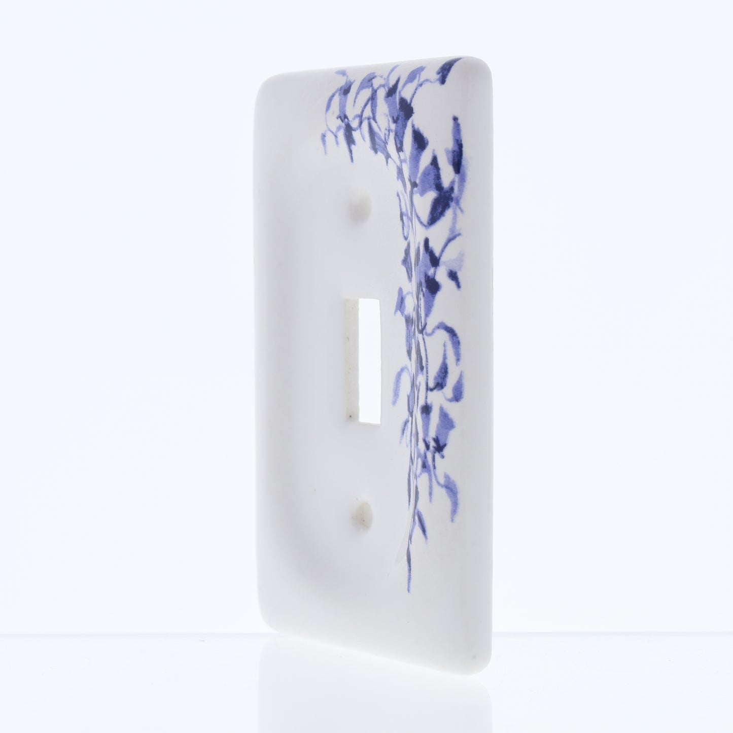 Leviton Blue Flower Porcelain Switch Cover Wall Plate Switchplate 89501-BL