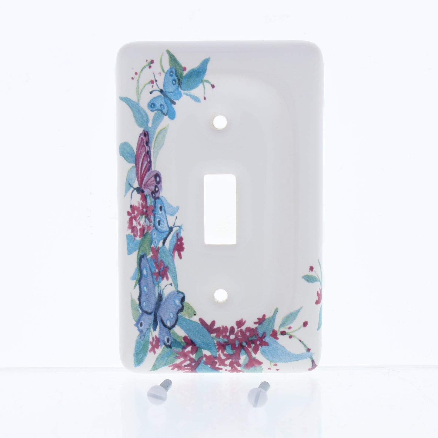Leviton 89501-FLY Butterfly 1-Gang Toggle Ceramic Standard Wallplate Cover 5pcs