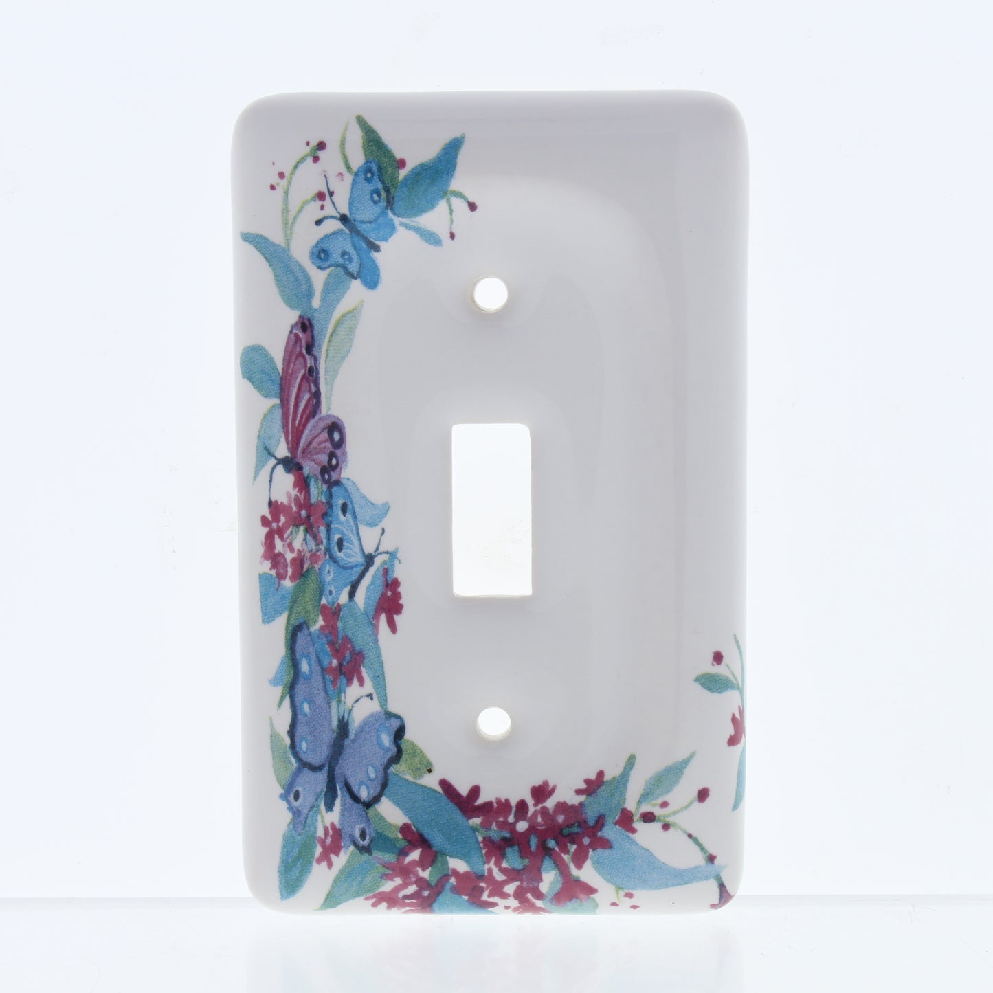 Leviton 89501-FLY Butterfly 1-Gang Toggle Ceramic Standard Wallplate Cover 5pcs