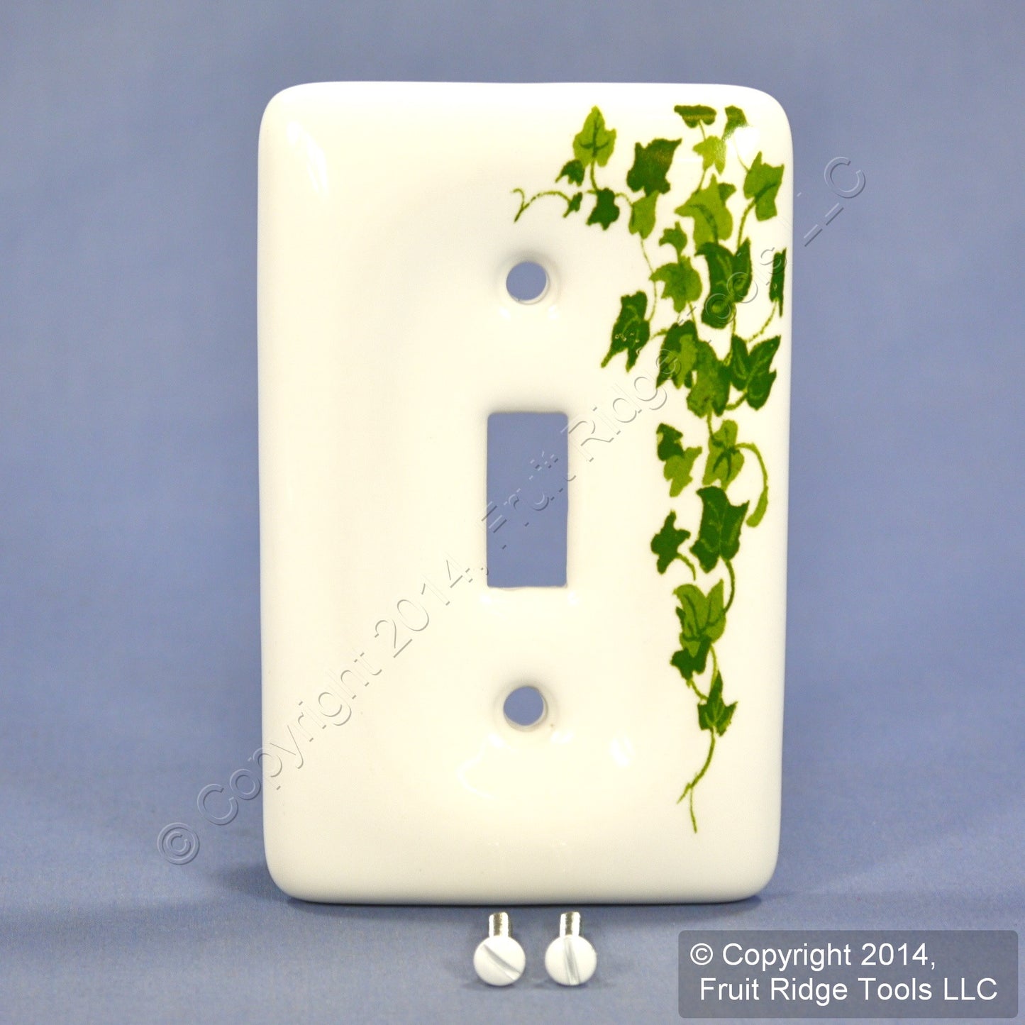 Leviton 89501-GRN Green Vine 1-Gang Toggle Switch Ceramic Standard Wallplate