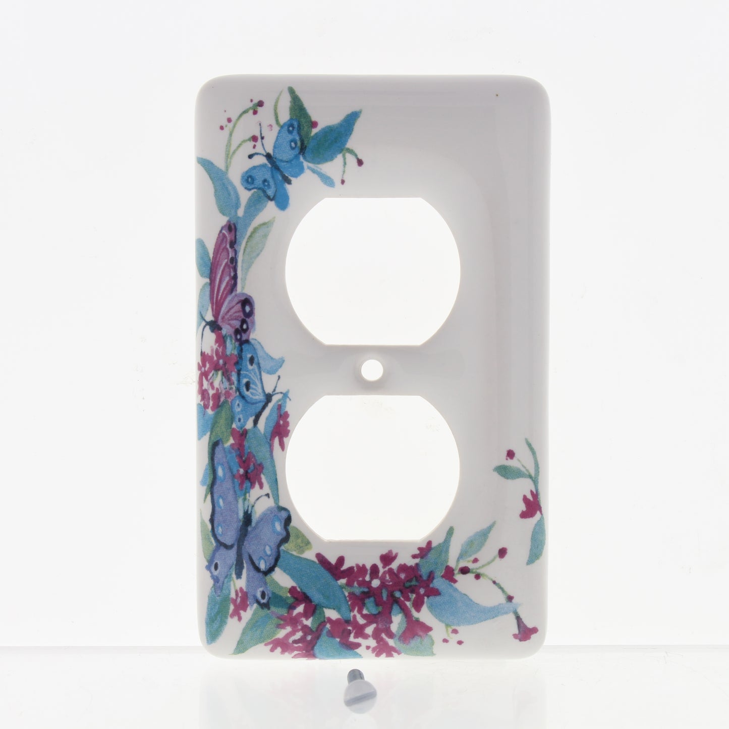Leviton 89503-FLY Butterfly Ceramic 1-Gang Duplex Standard Wallplate Covers 5pcs