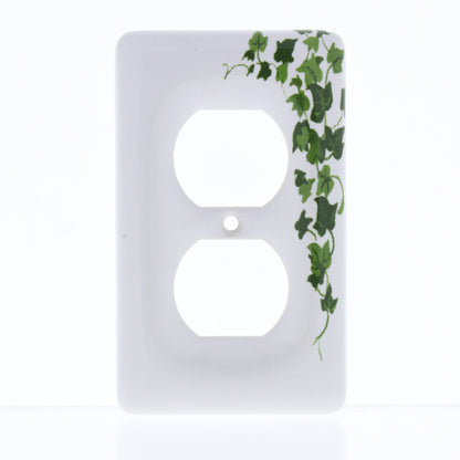 Leviton 89503-GRN Green Vine 1-Gang Duplex Ceramic Standard Wallplate Cover 5pcs