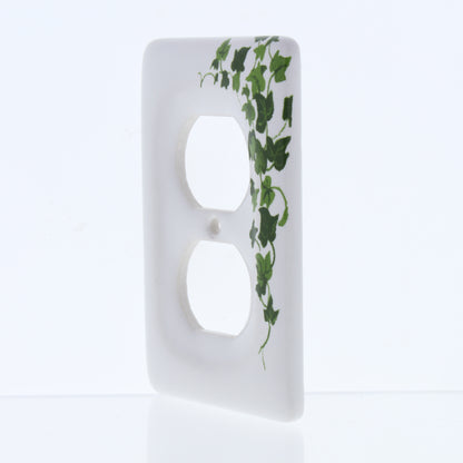 Leviton 89503-GRN Green Vine 1-Gang Duplex Ceramic Standard Wallplate Cover 5pcs